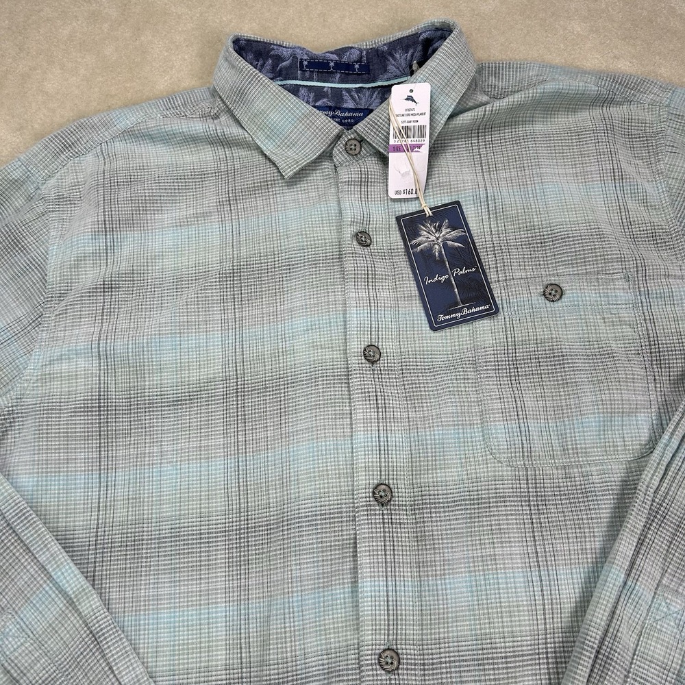 Tommy Bahama Coastline Corduroy Shirt Men's 2XLT Button Up Longsleeve